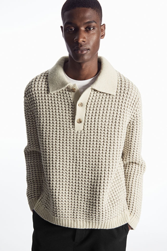 Polo cos homme oversize crochet