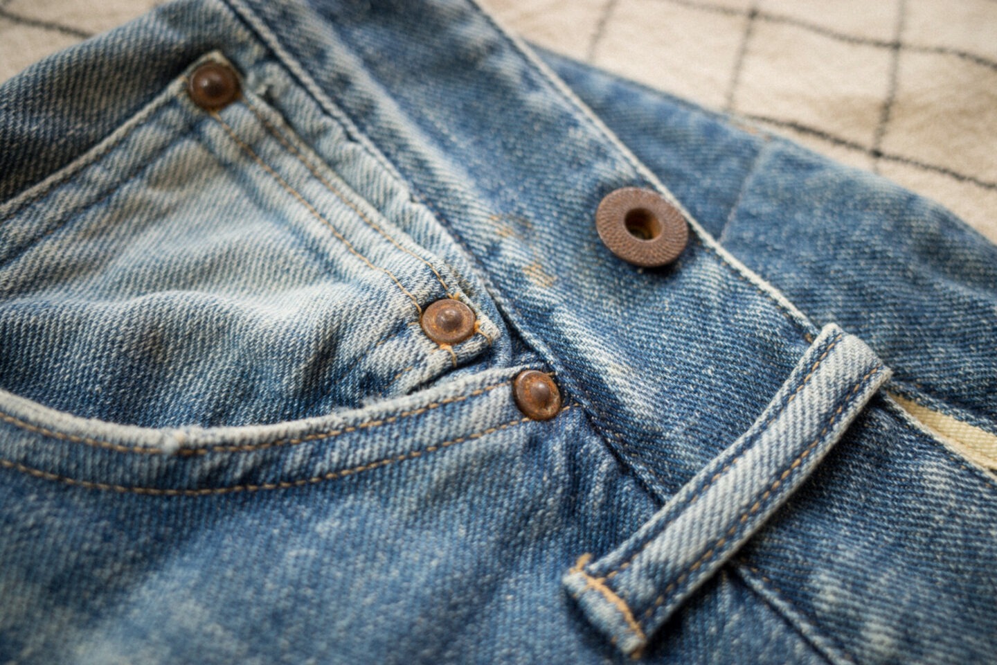 LOT 704 DENIM rivets boutons acier non plaqué custom