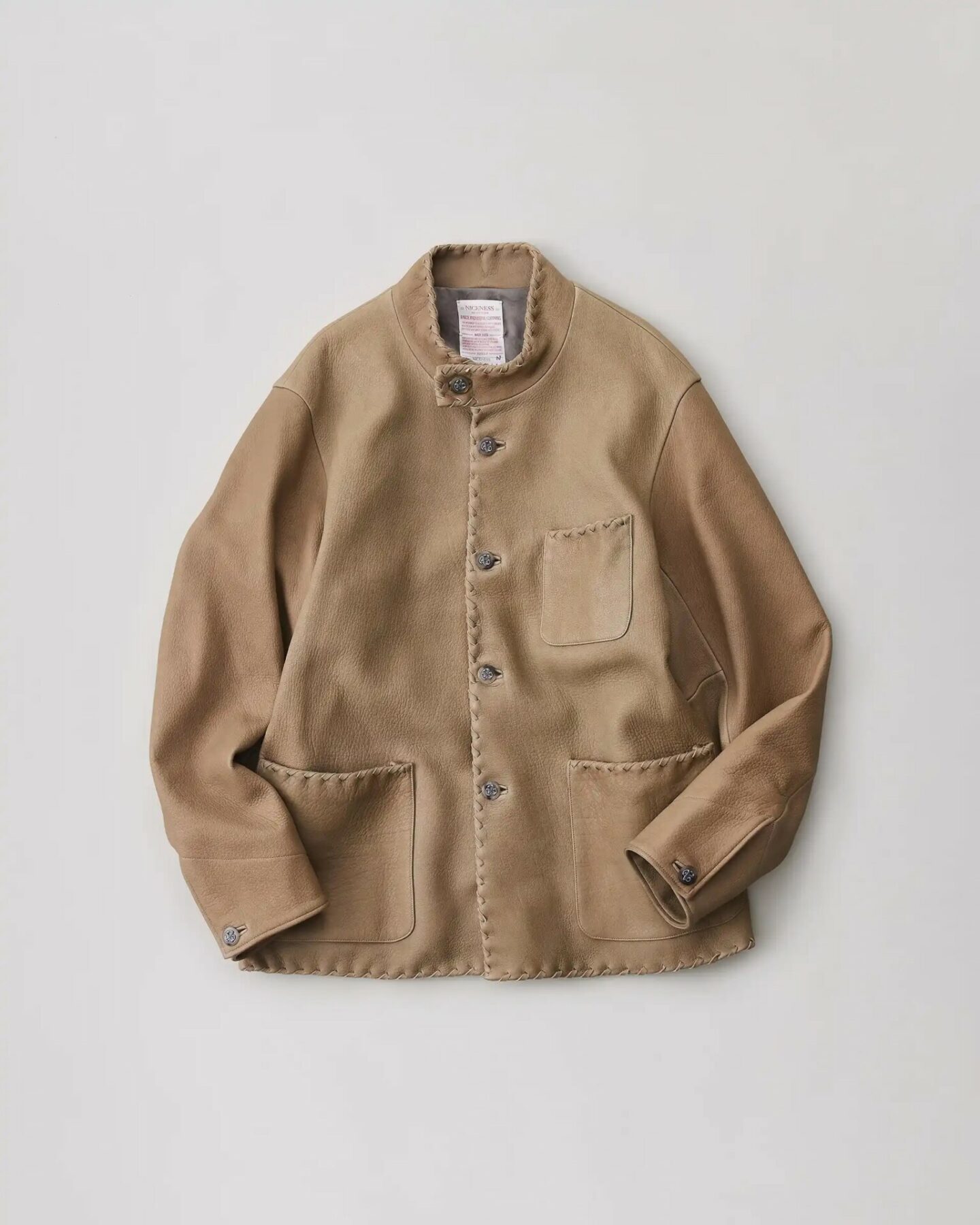 Niceness japan chore jacket deer leather