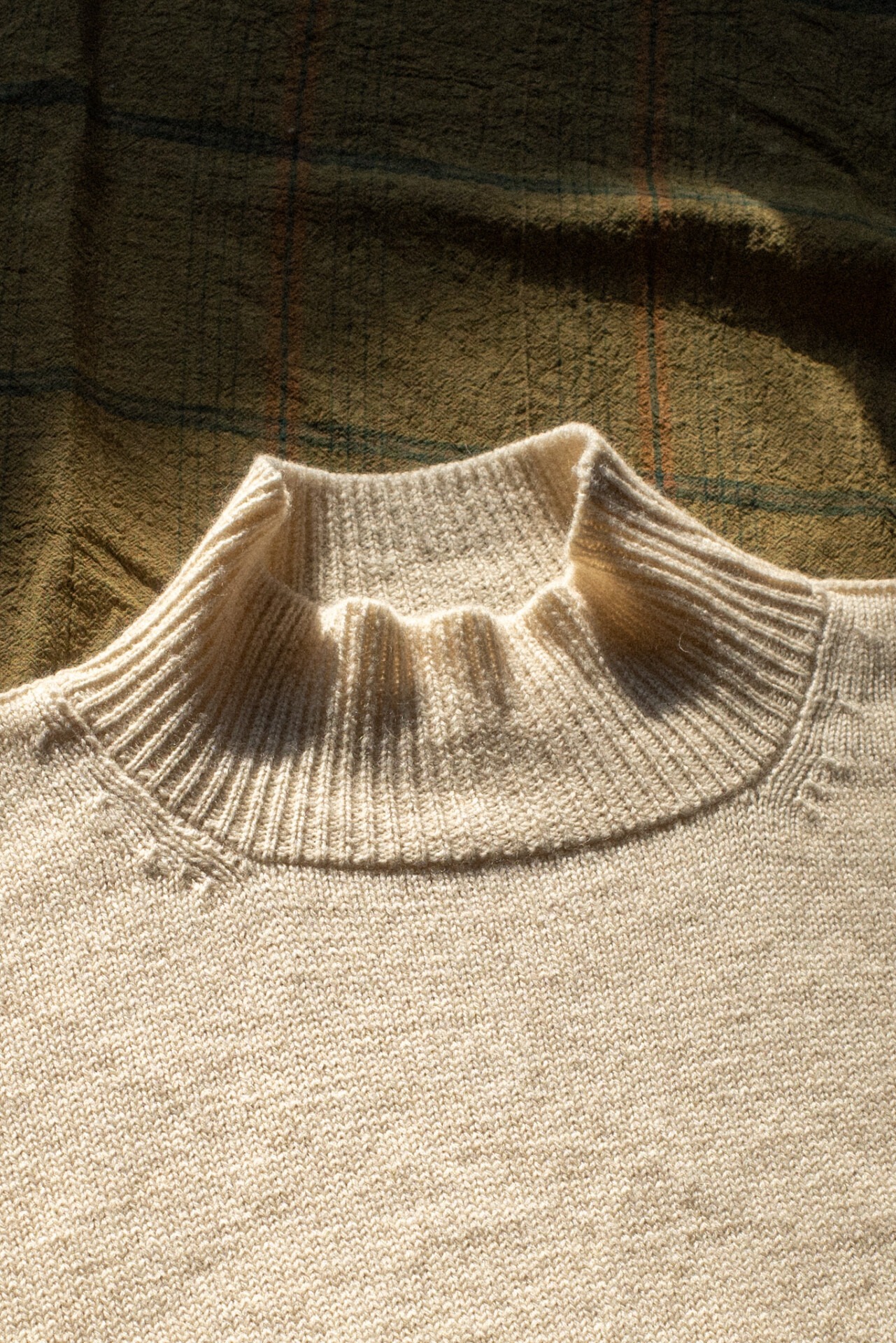 MHL dry merino sweater high neck natural 