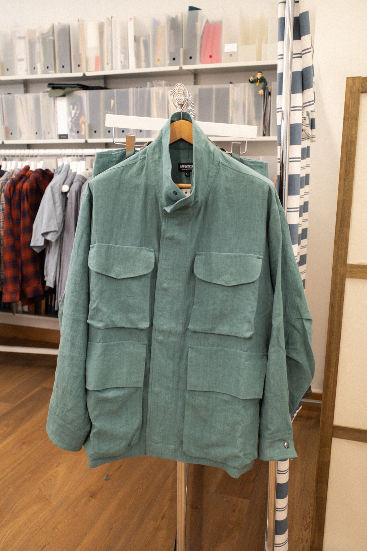 braderie arpenteur collection printemps été 2025 veste military lin