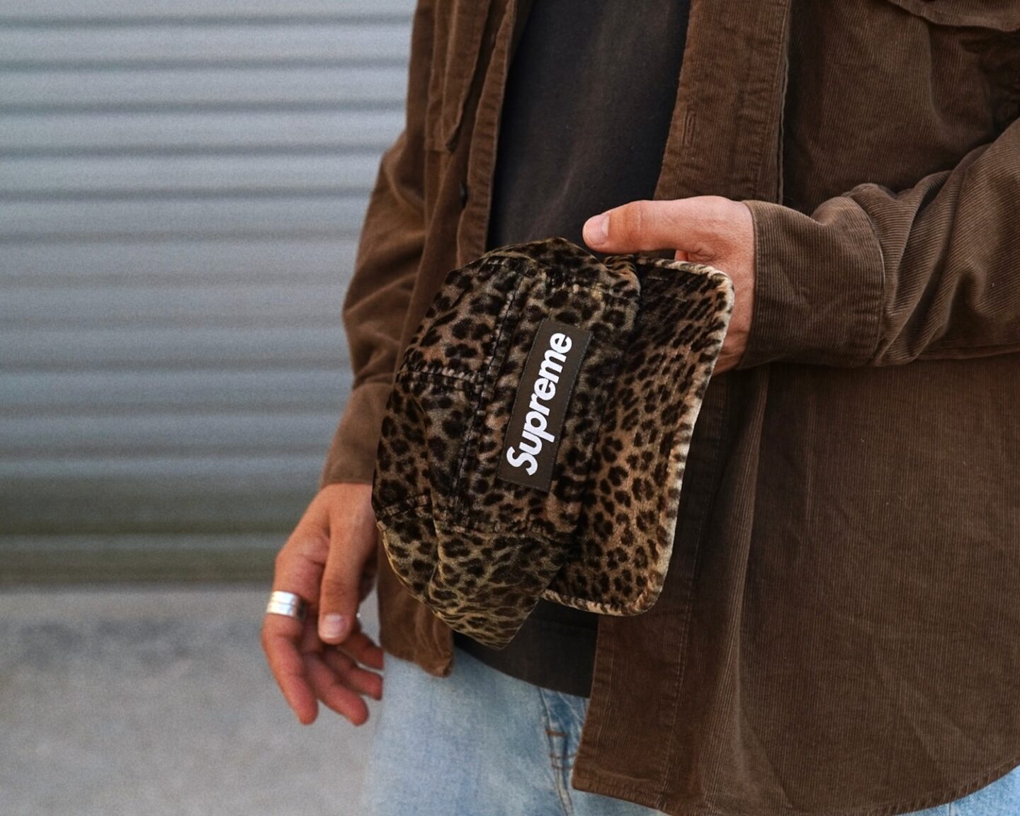 casquette supreme velvet leopard