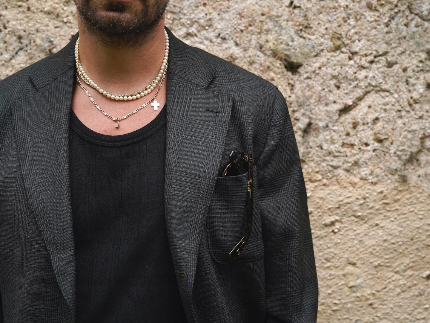 costume sur mesure par Les Francs tireurs en tissu sopravisso loro piana
