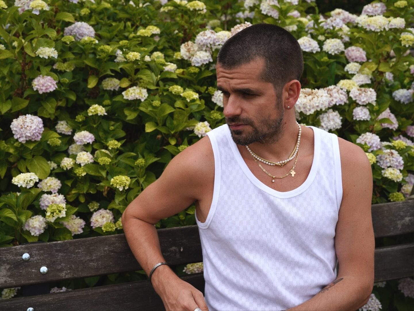 maillot de corps à motif damier homme