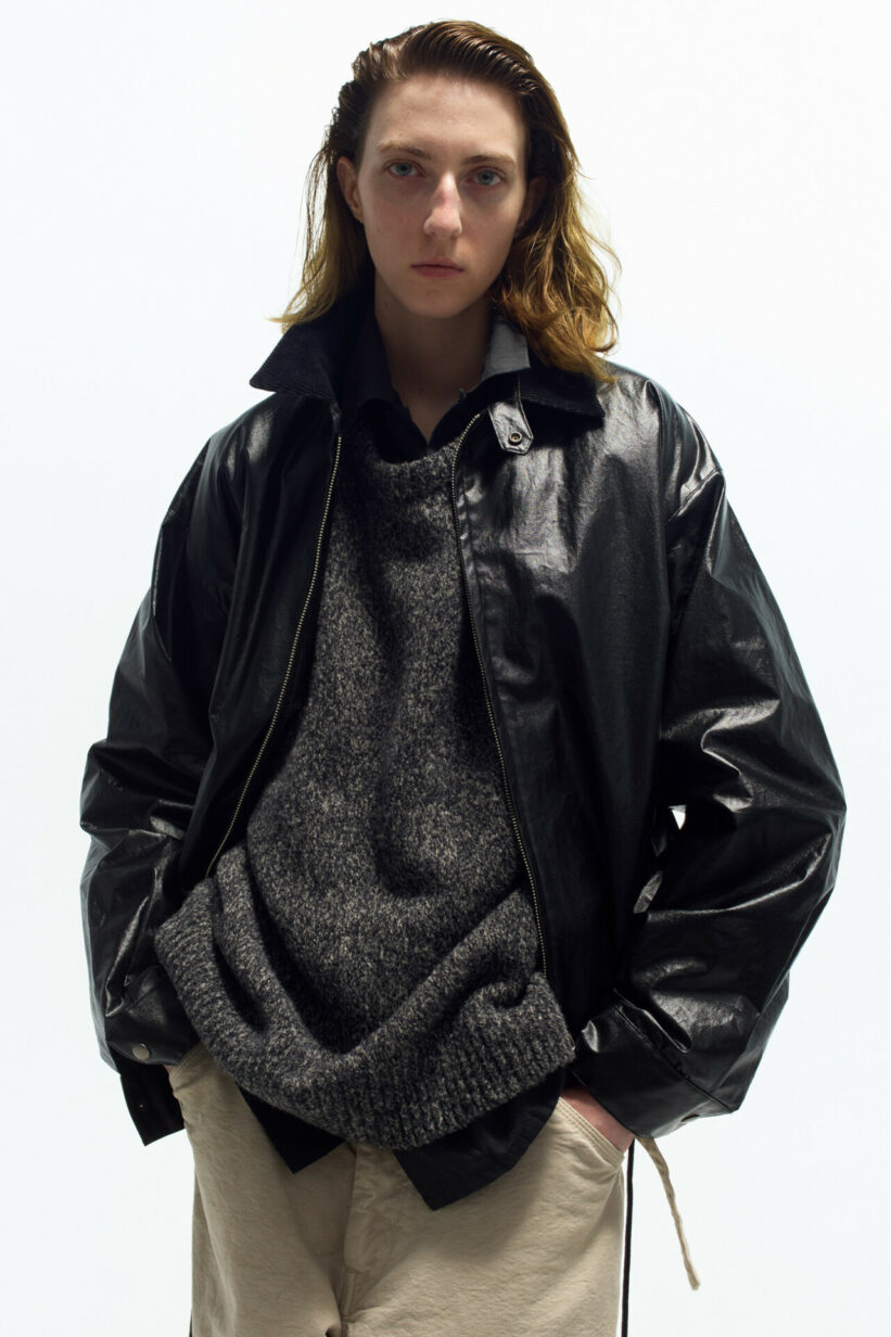 URU marque japonaise collection automne hiver 2025 veste en cuir