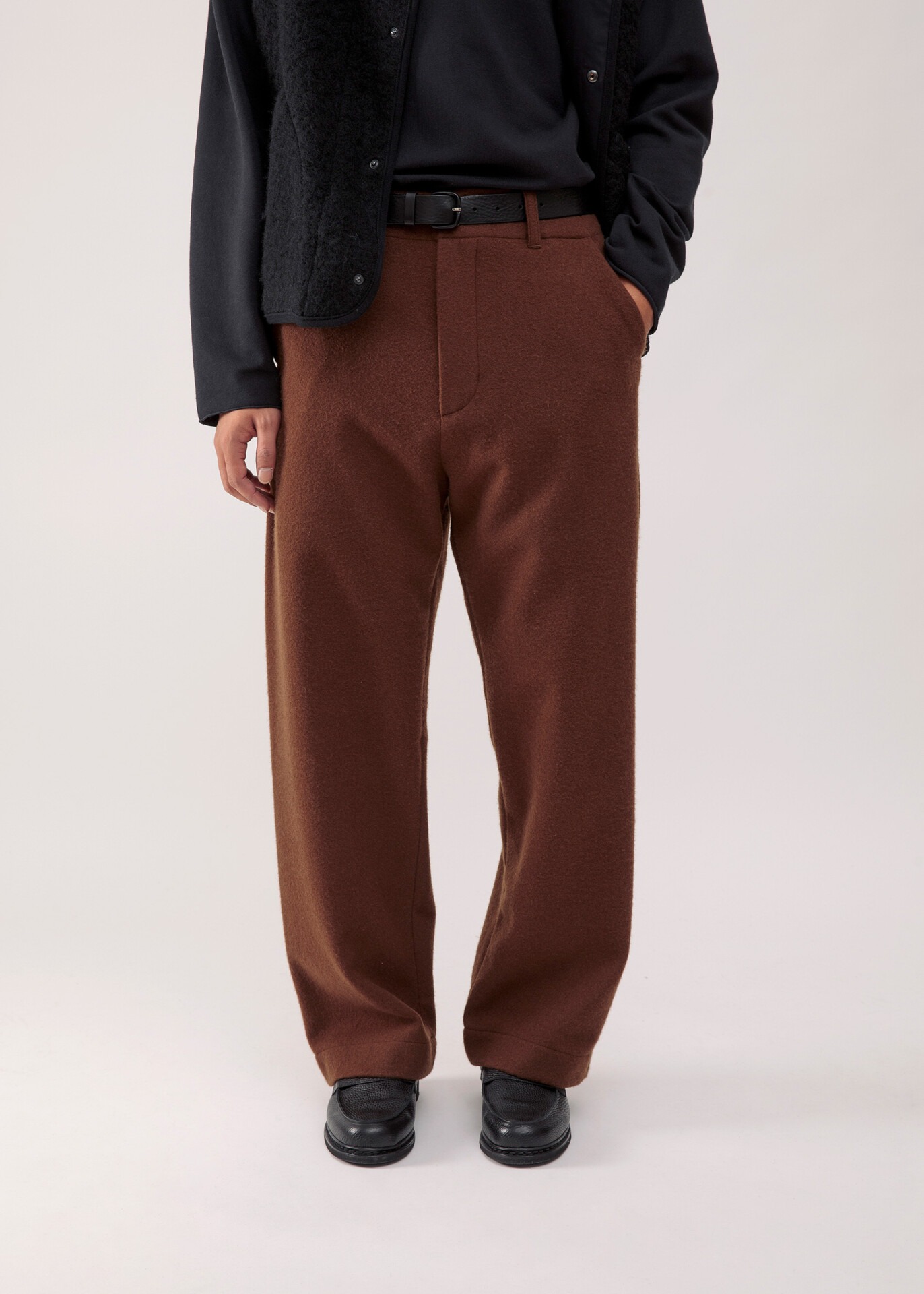 Arpenteur collection automne hiver 2025 LUX P' flanelle laine marron