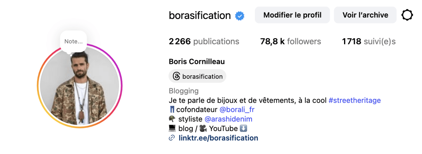 compte Instagram Borasification