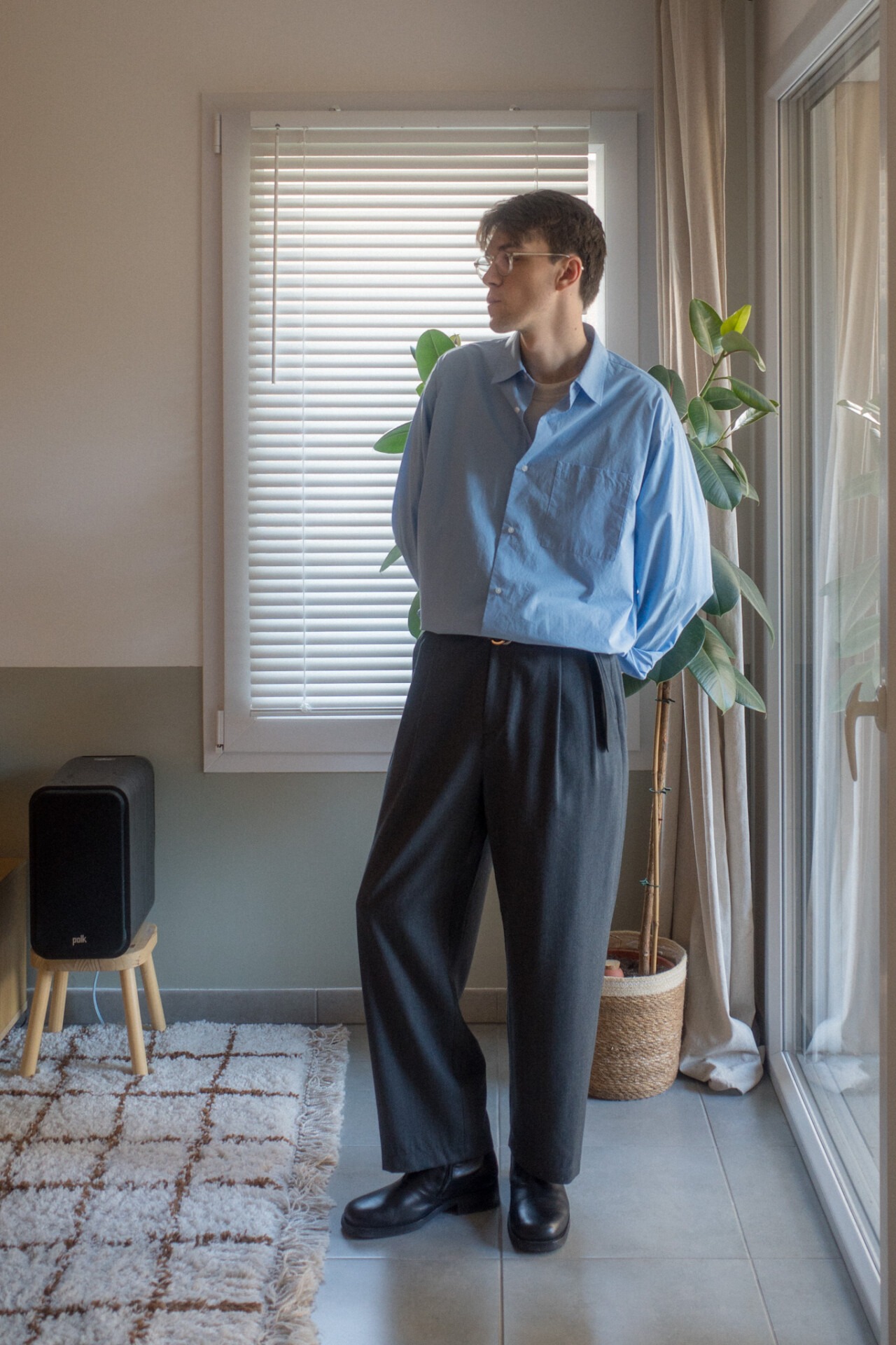 Cornier marque pantalon japonais gris homme chemise uniqlo C popeline Camion Boots Our legacy