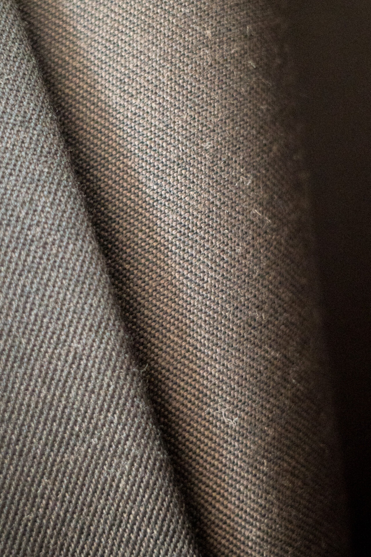 gabardine de laine chambray marron noir