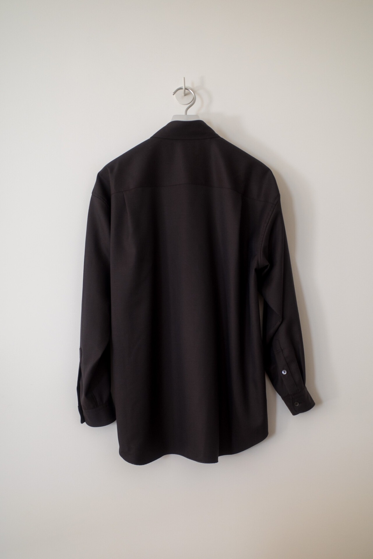 chemise gabardine de laine japon marron