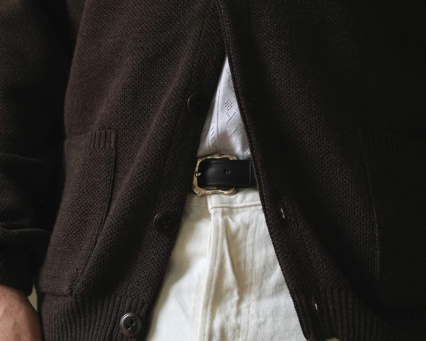 bracelet en cuir double tour avec boucle en argent massif de la collaboration entre Laperruque et Memowa