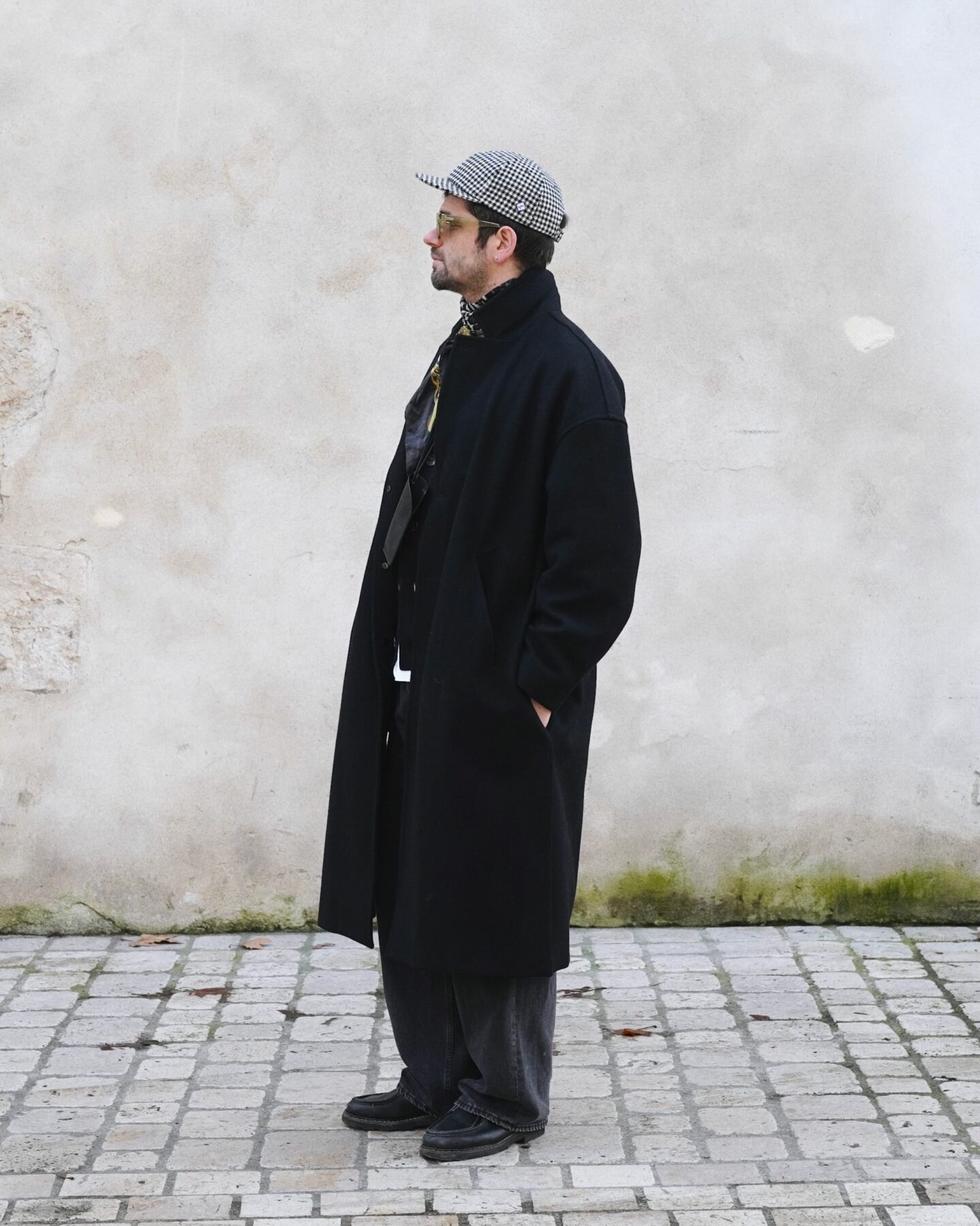 look man full black with casquette pied d epule en laine