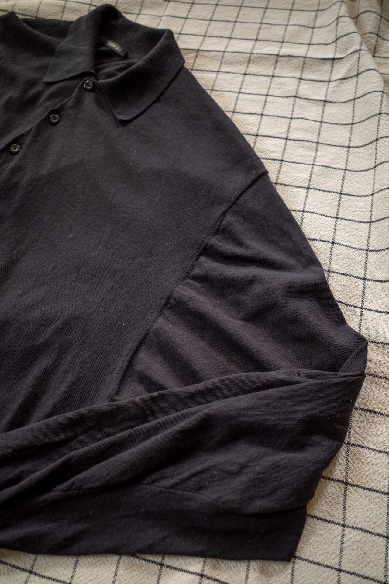 Comoli knit polo marque japon