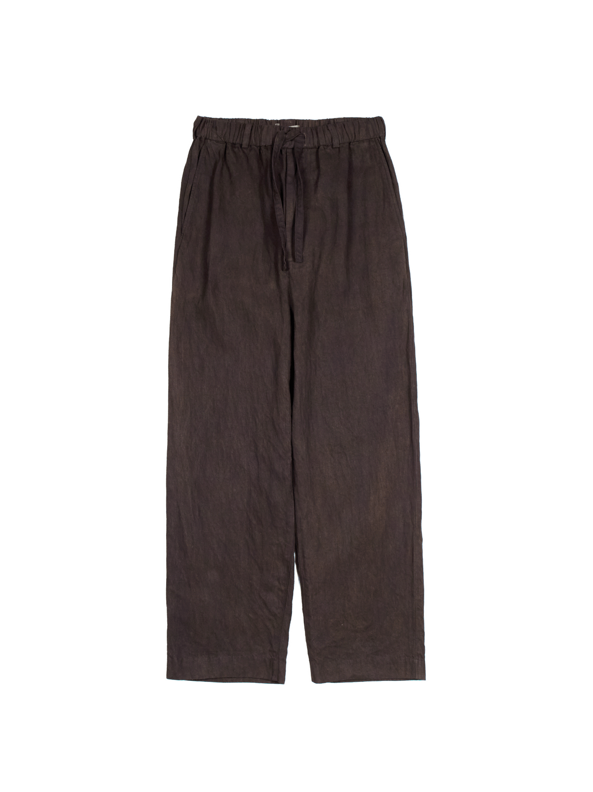 Easy pants twill linen mud brown