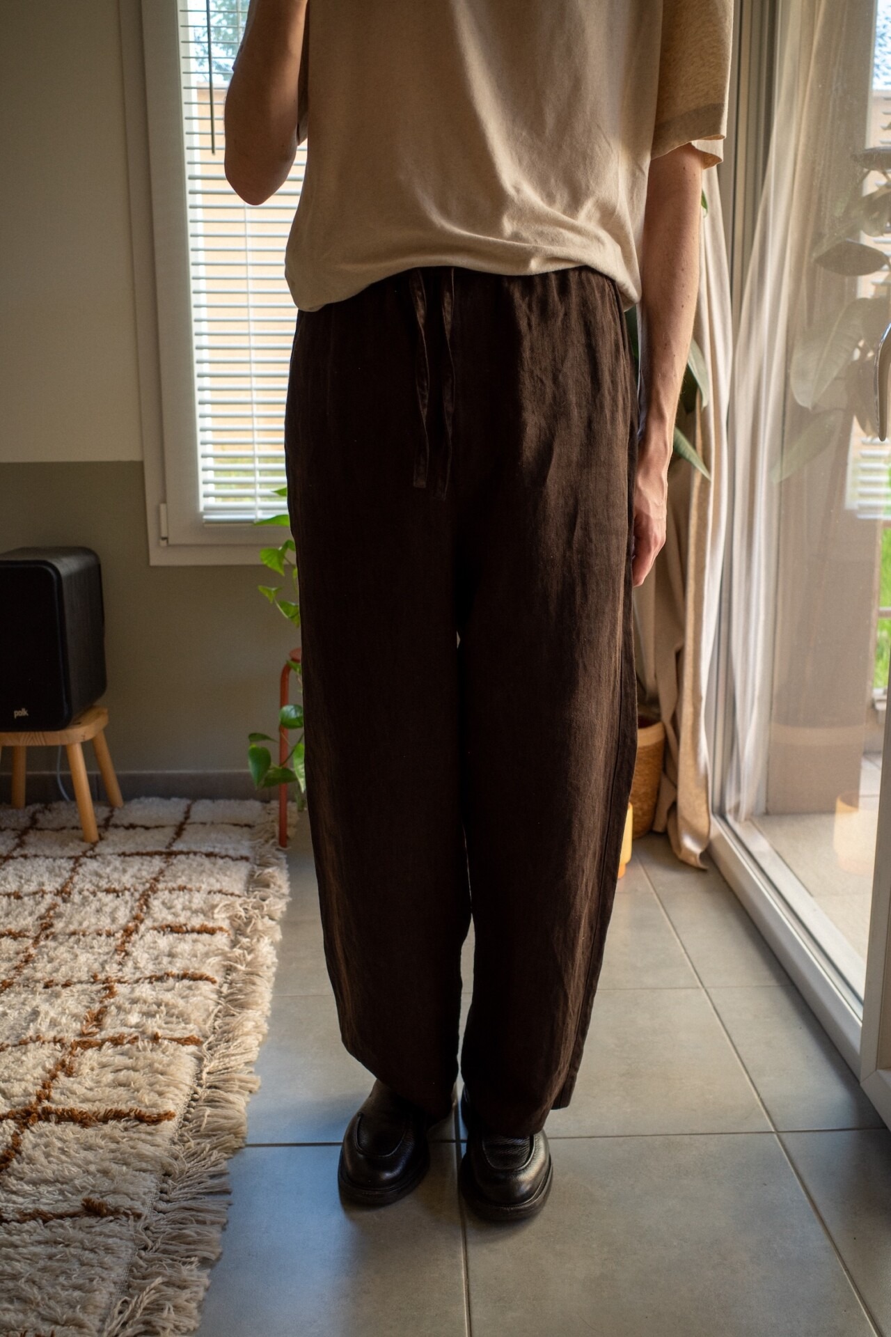 Cornier pantalon easy pants mud brown printemps &eacute;t&eacute; 2026 collection marque japonaise