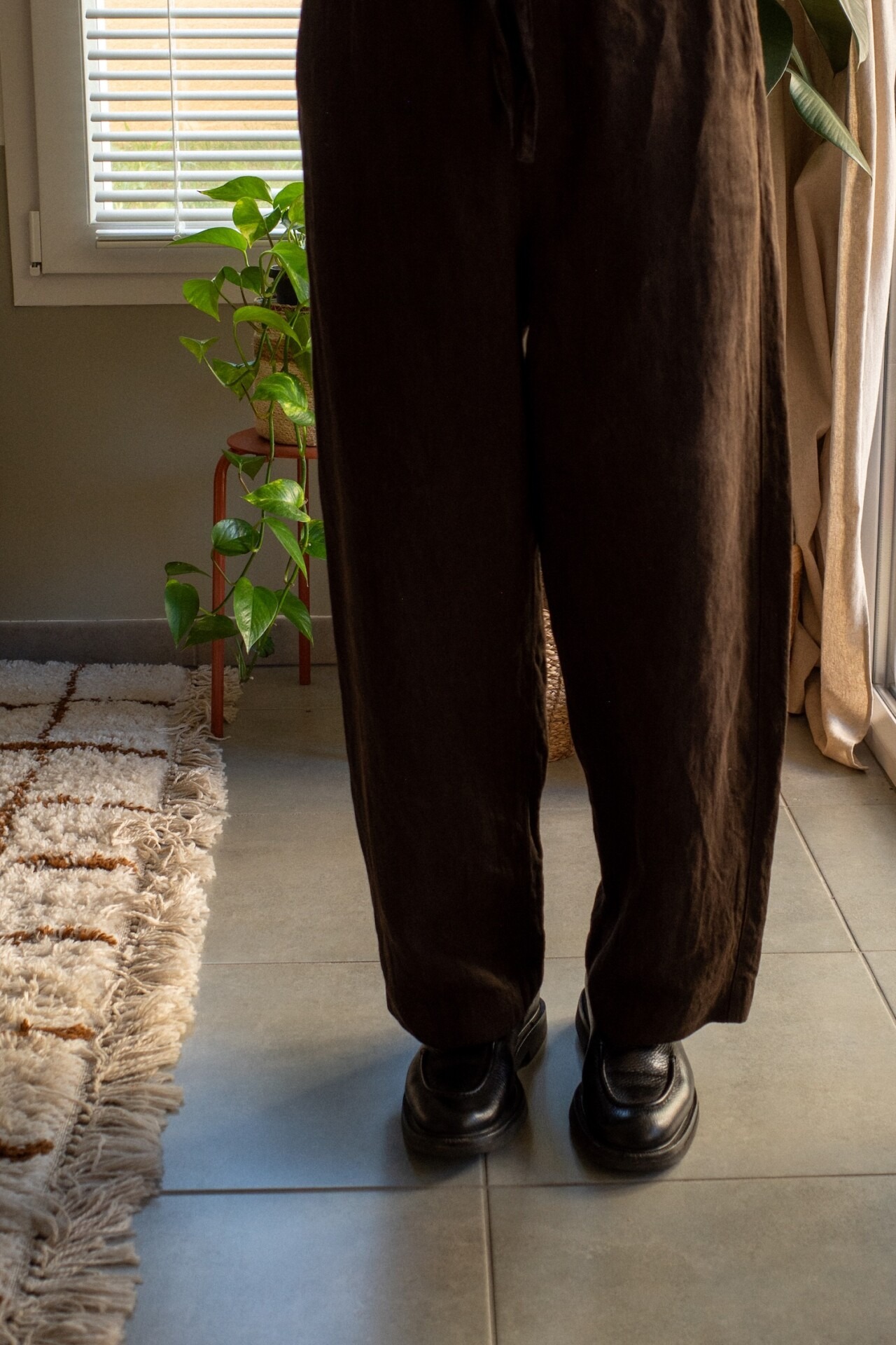 Dries van noten mocassins homme cuir grain&eacute; noir