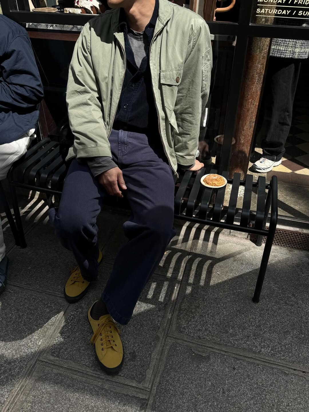 Dr&eacute; Projet Catchball BL shoes collaboration SEE FAN Paris mustard
