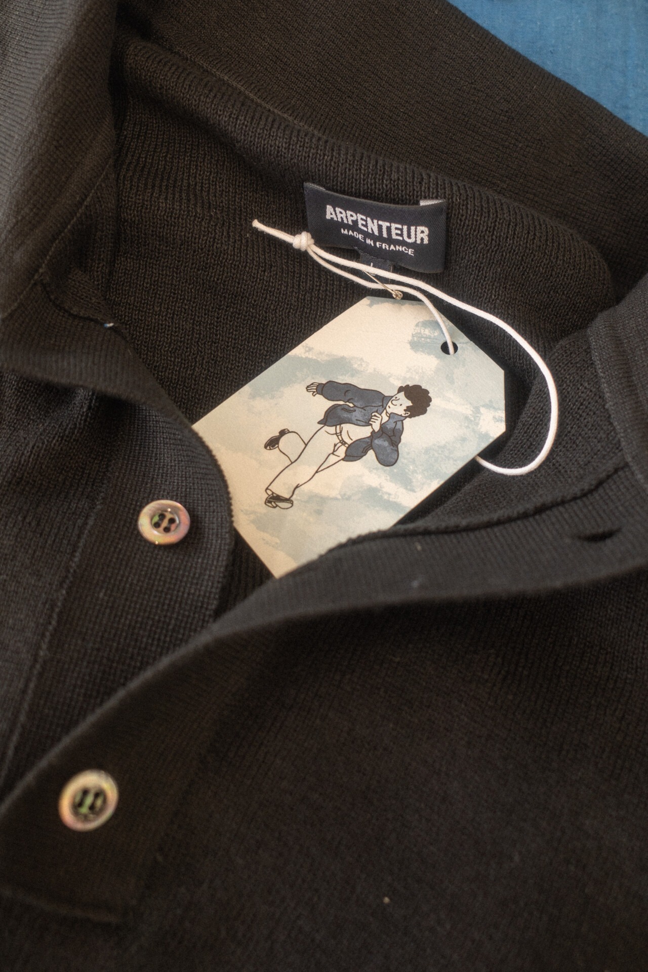 Mile knit coton lin polo