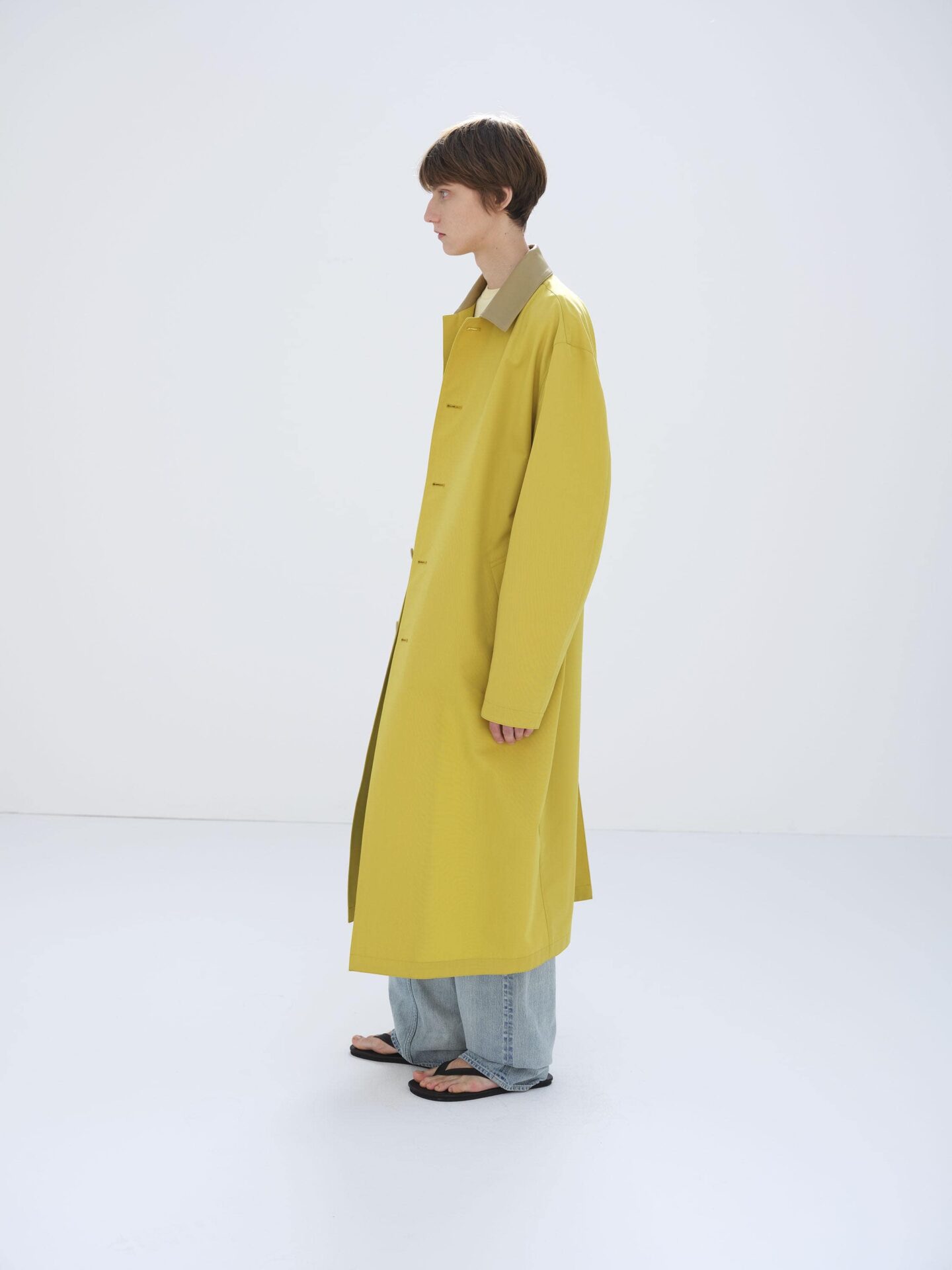 Auralee woolmax canvas mustard coat 